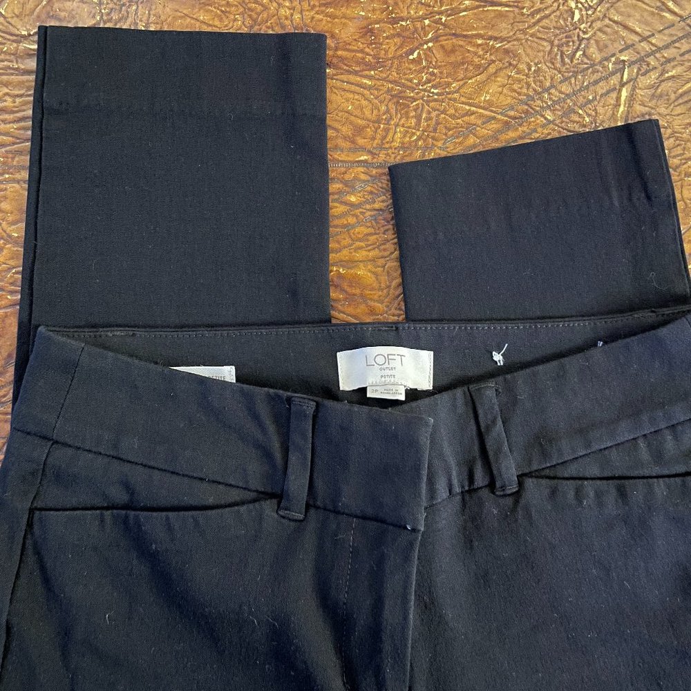 Loft Petites Women's Pant - Skinny Ankle Petite - 2P Black